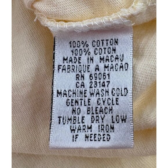 Talbots Women's Small Floral Embroidered T-Shirt 100% Cotton Beige - Picture 3 of 5